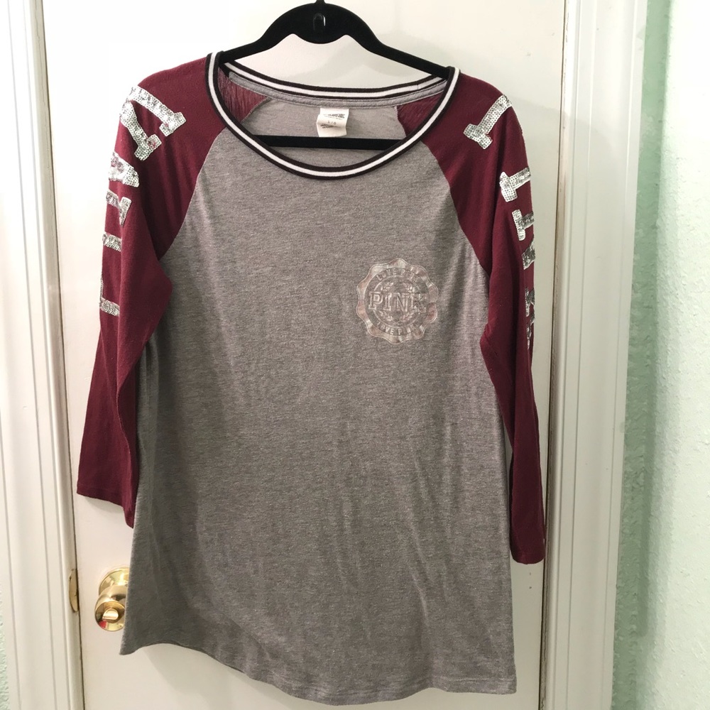 PINK Victoria’s Secret sequined baseball tee!